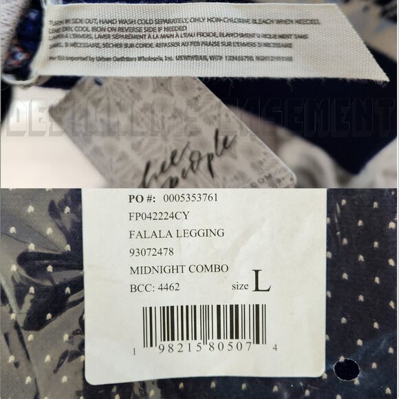 Free People L Intimately FP Falala Midnight Combo Fair Isle deer sweater Legging - Picture 8 of 10